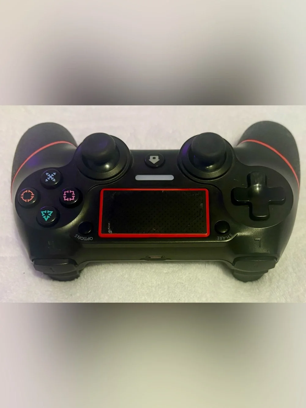 PS4 Wireless Controller - Black With Red Accent - Wireless Gamepad